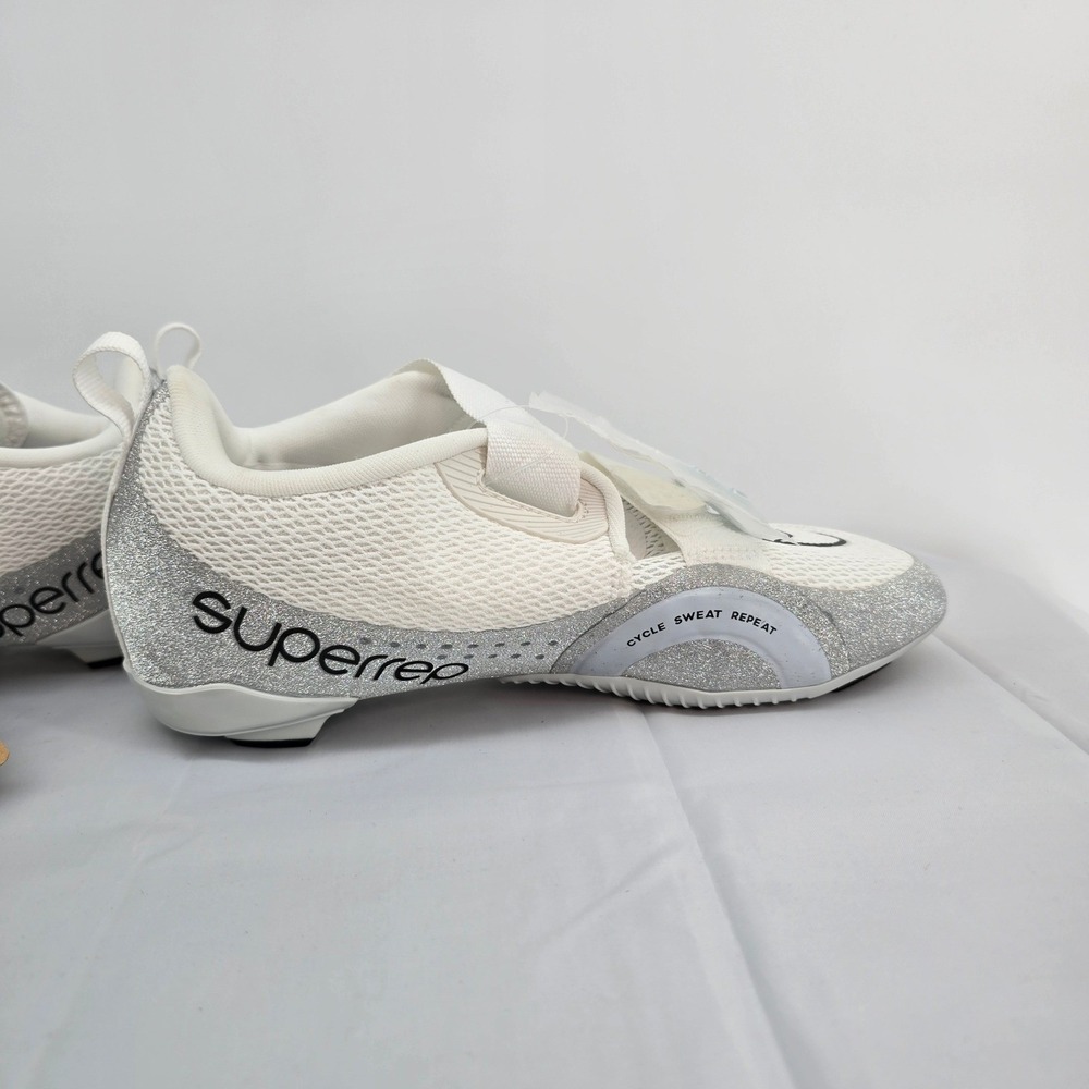 Nike SuperRep Cycle Shoes White Silver Black FZ2117-100 Womens 5 - Picture 3 of 7